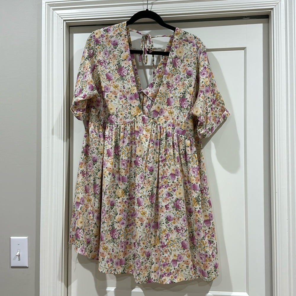 L Floral En Crème dress